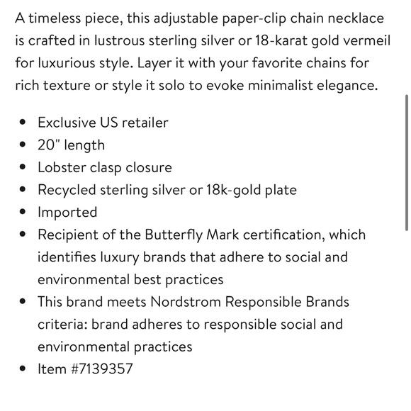 Monica Vinader deco paperclip chain necklace - Picture 2 of 5